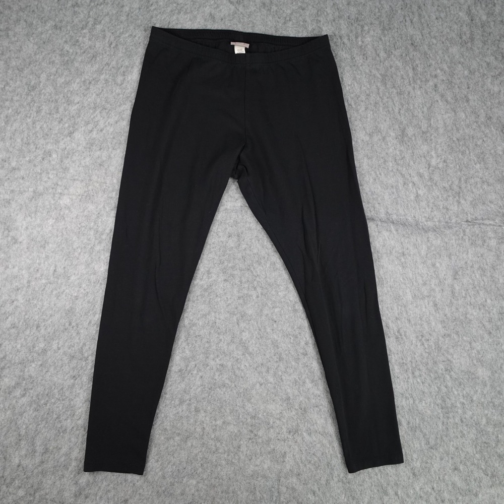 J Jill Leggings Women Medium Black Pima Cotton Stretch Pull On Pants Comfort